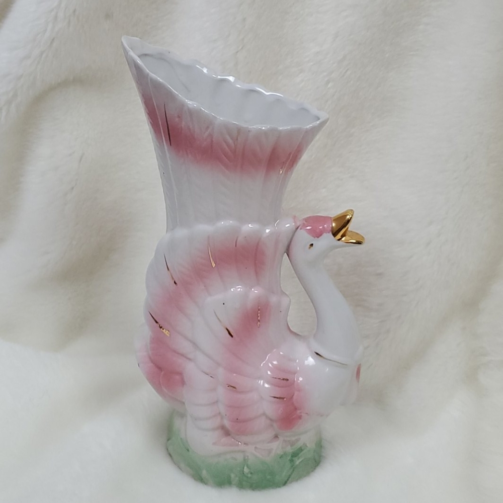 Vintage Majolica vase duck planter ceramic - Picture 3 of 8